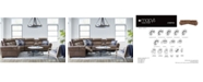 Furniture Josephia 6-Pc. Leather "L" Shaped Sectional with 3 Power Recliners and Console, Created for Macy's